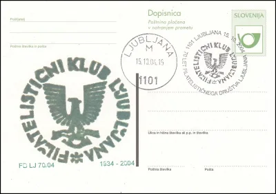 70 LET FILATELISTIČNEGA DRUŠTVA LJUBLJANA